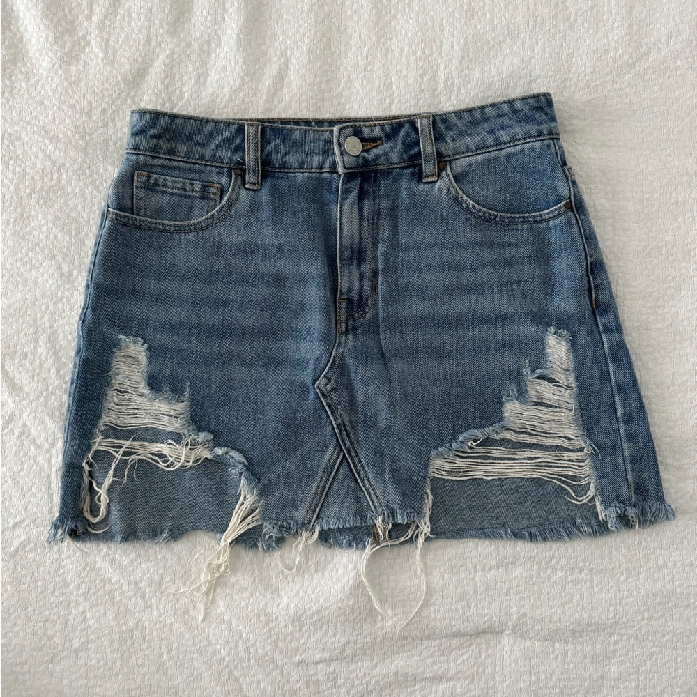 Denim mini skirt